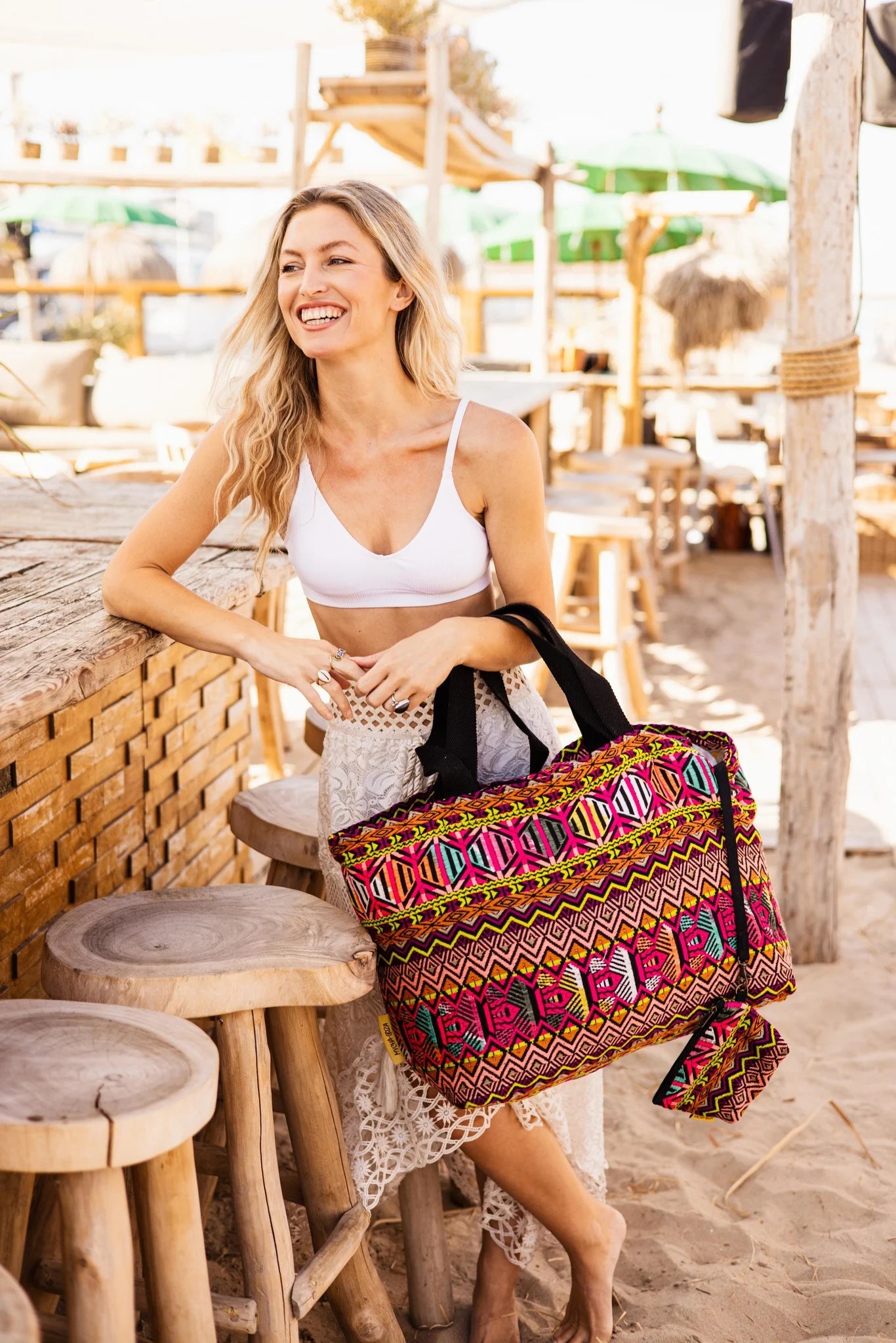 Mycha Ibiza - Strandtas - Rood - Myc220015