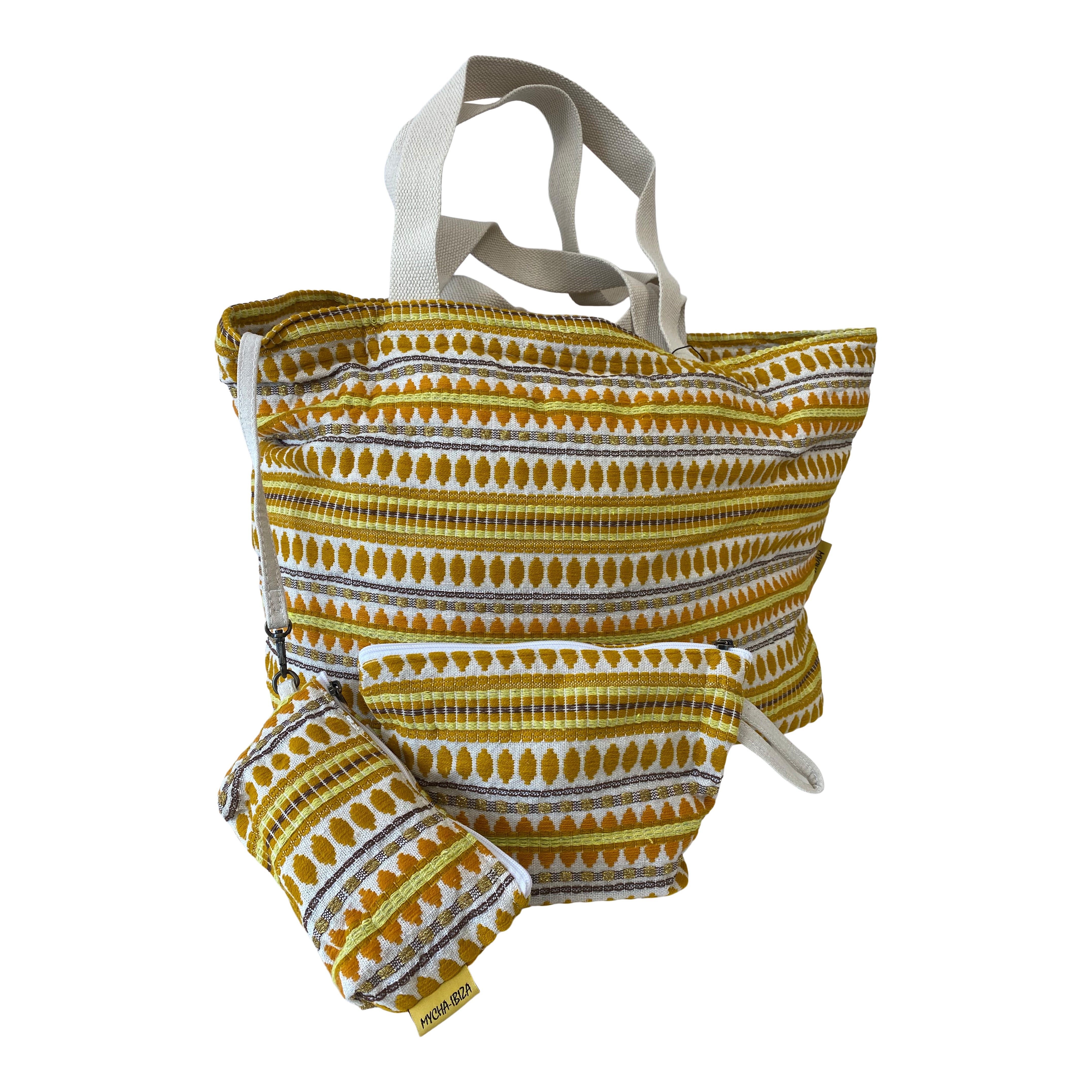 Mycha Ibiza - Strandtas - Geel - Mycxl24009