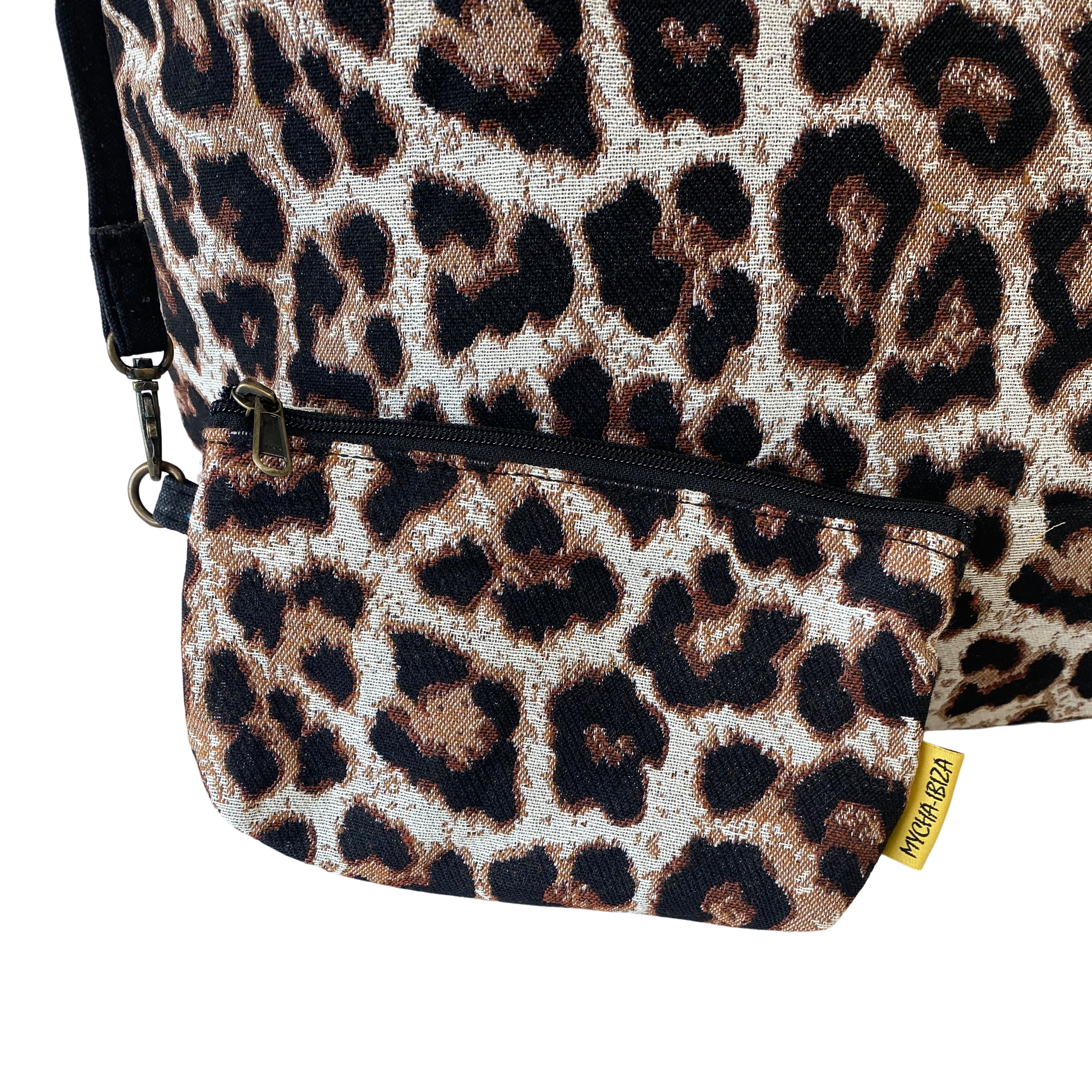 Mycha Ibiza - Strandtas - Rits - Bruin - Leopard - Myc24017