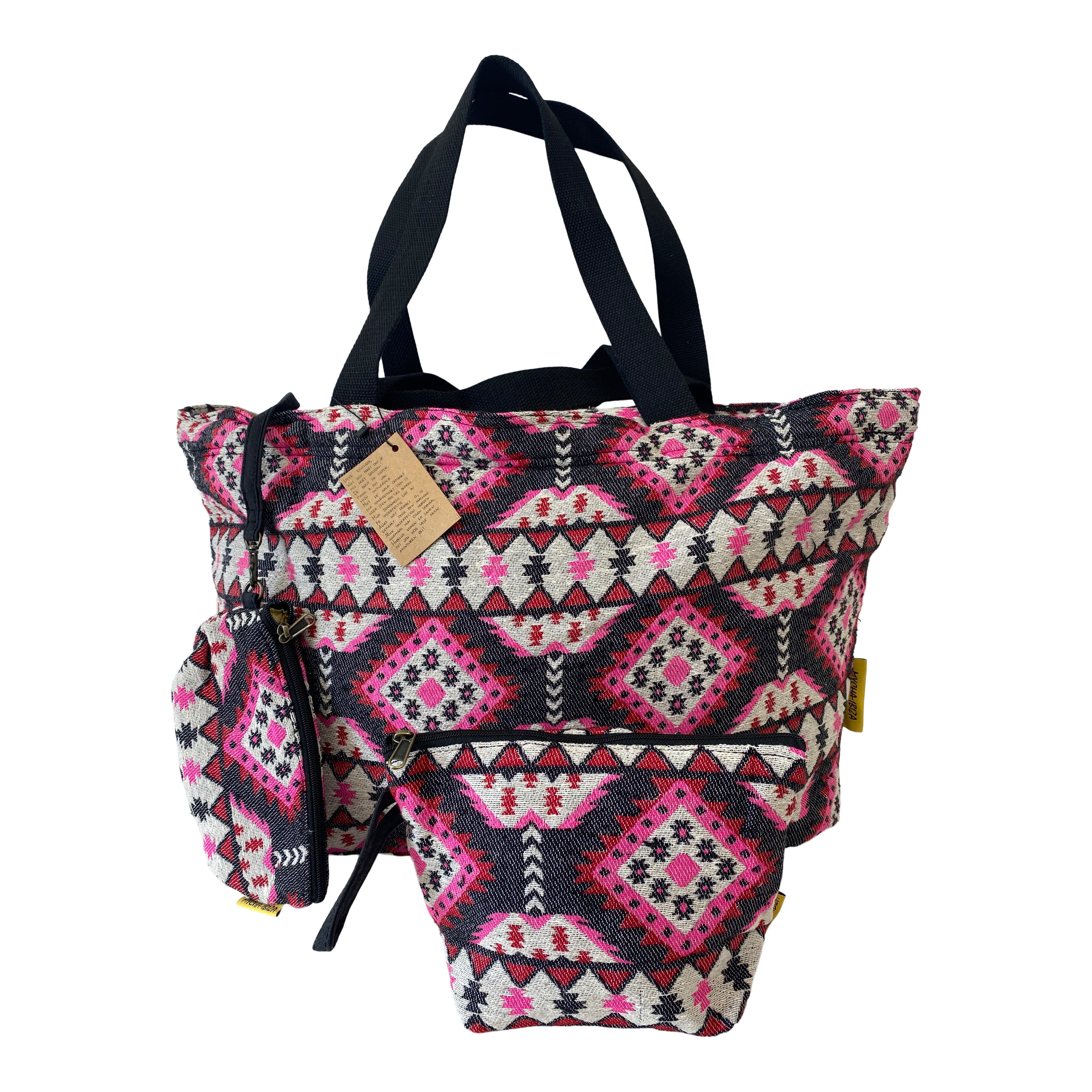 Mycha Ibiza - Strandtas - Rits - Roze - Myc24013