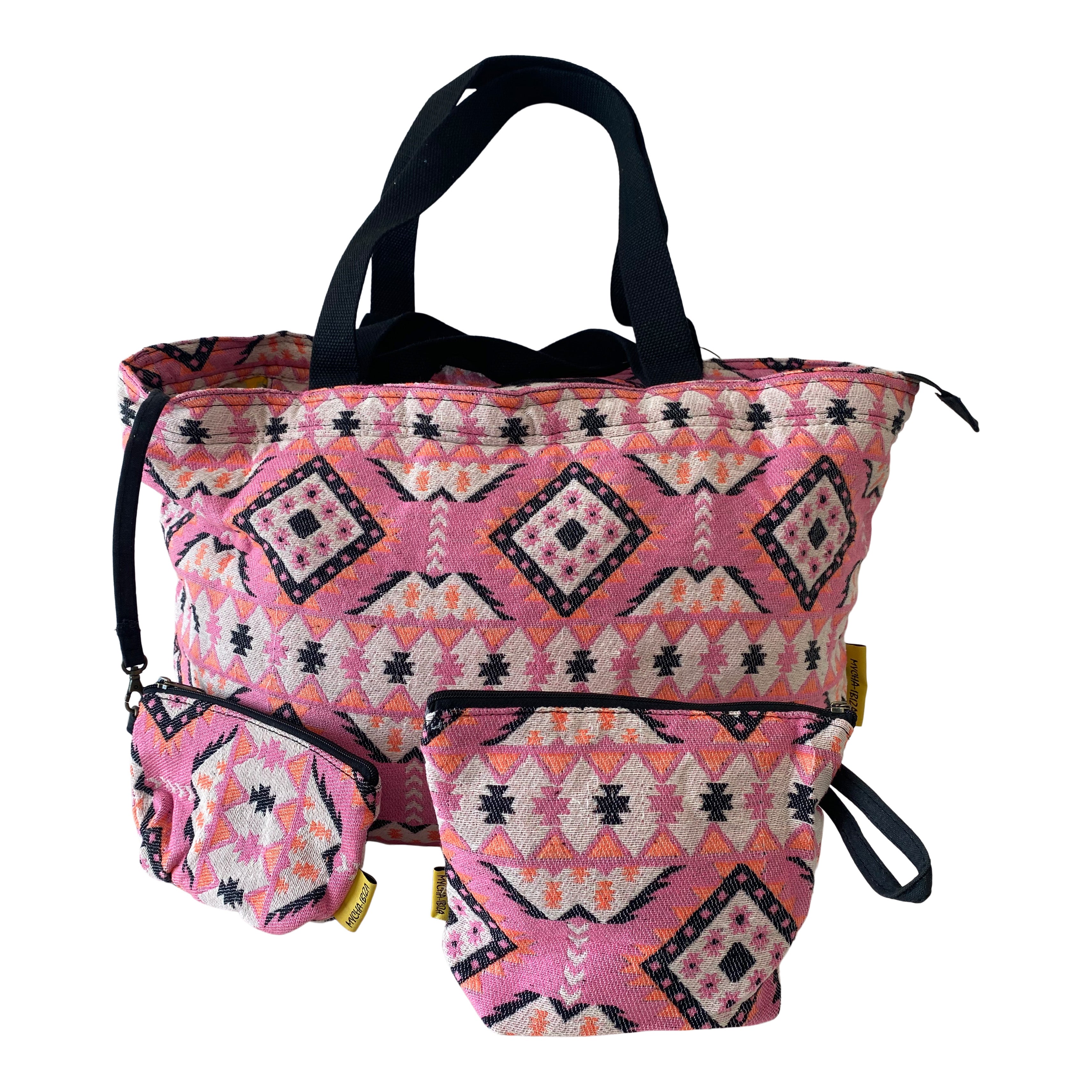 Mycha Ibiza - Strandtas - Rits - Roze - Myc24015
