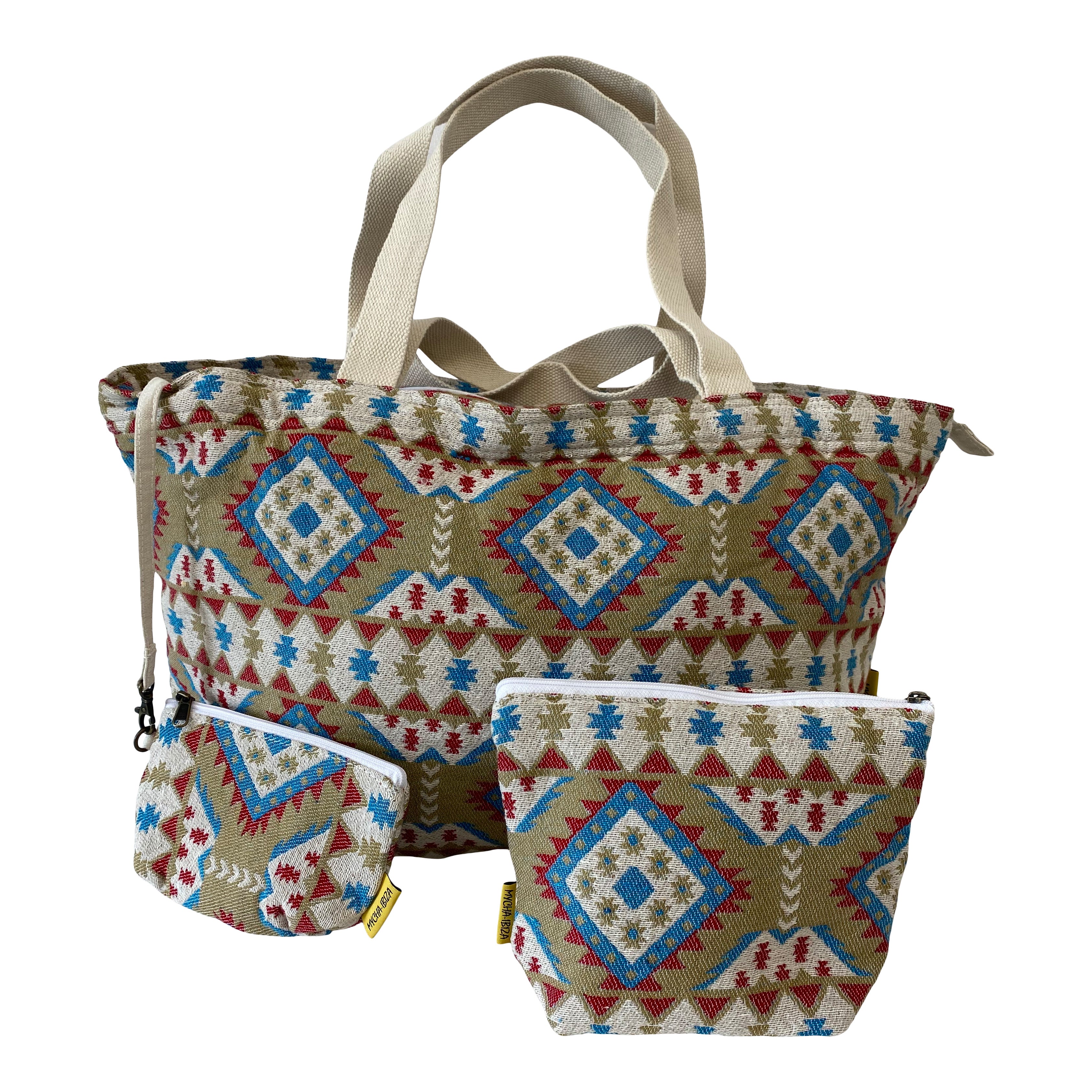 Mycha Ibiza - Strandtas - Rits - Groen - Myc24016