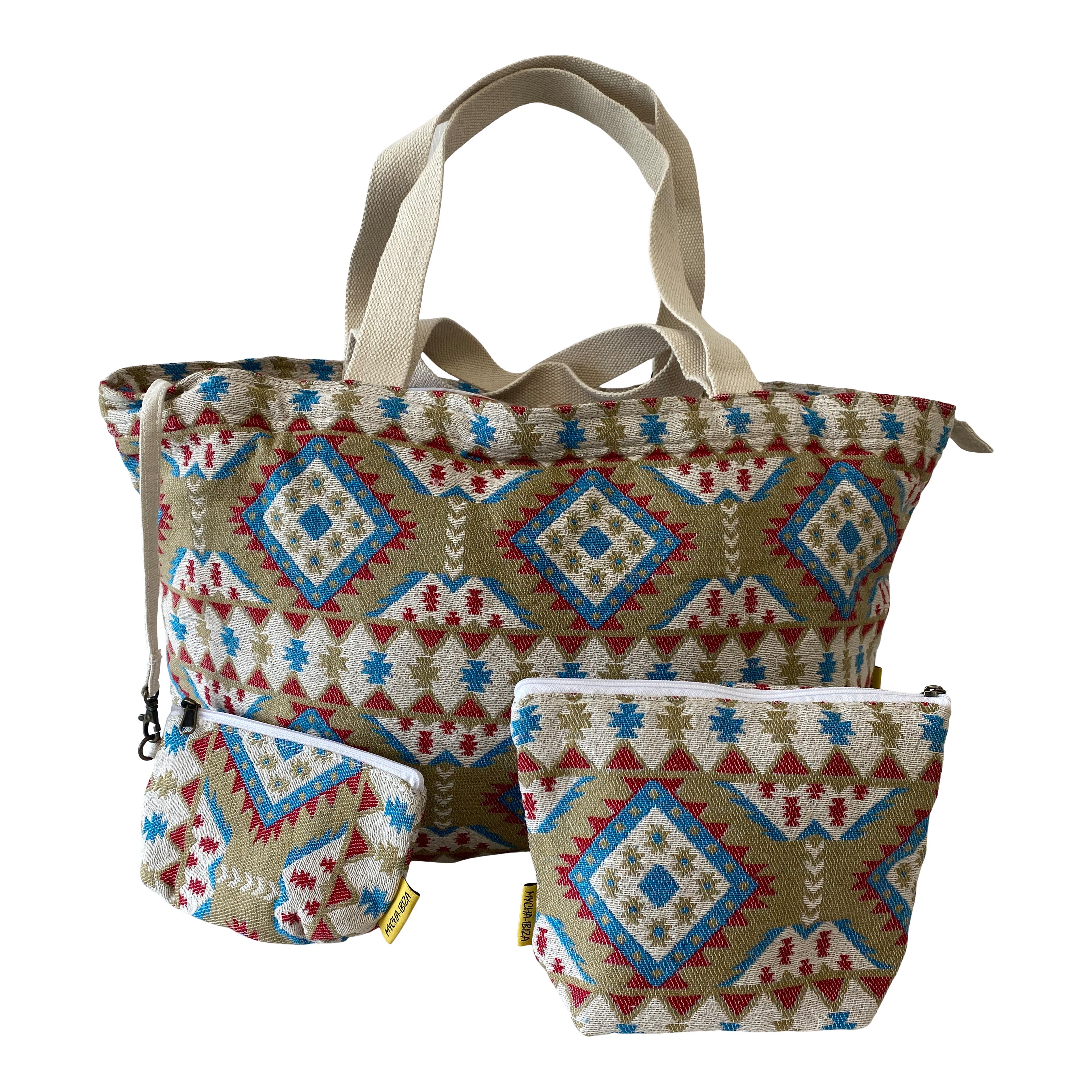 Mycha Ibiza - Strandtas - Rits - Groen - Myc24016