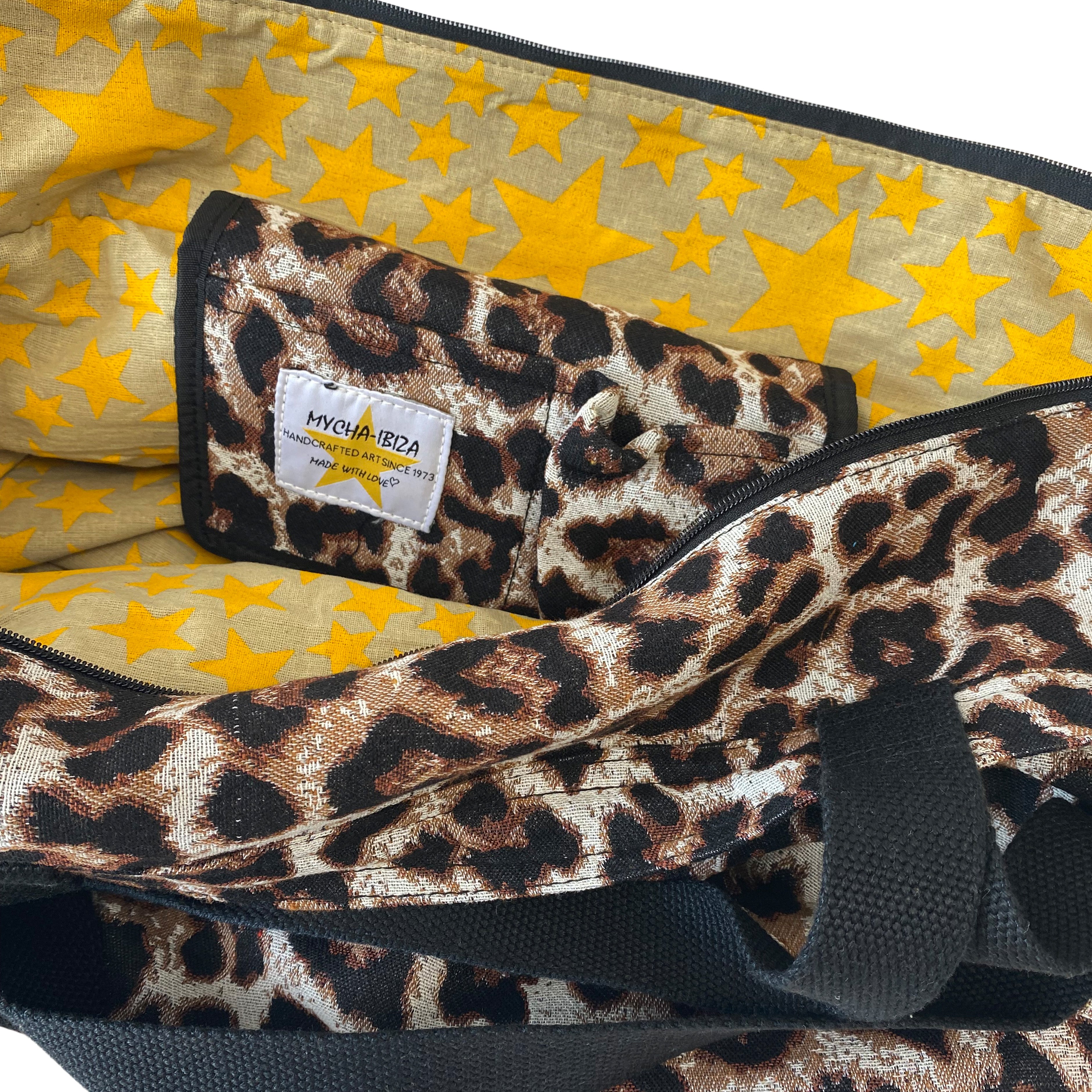 Mycha Ibiza - Strandtas - Rits - Bruin - Leopard - Myc24017
