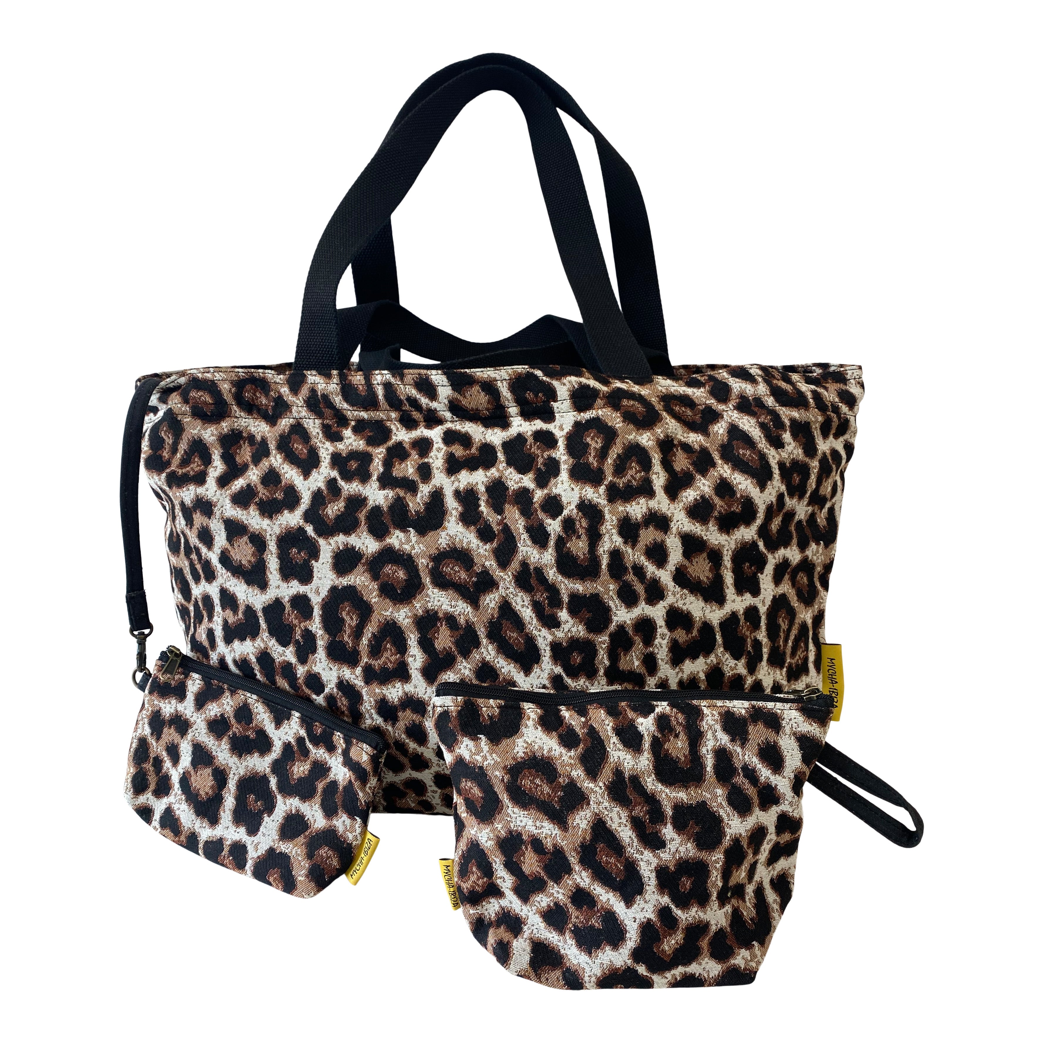 Mycha Ibiza - Strandtas - Rits - Bruin - Leopard - Myc24017