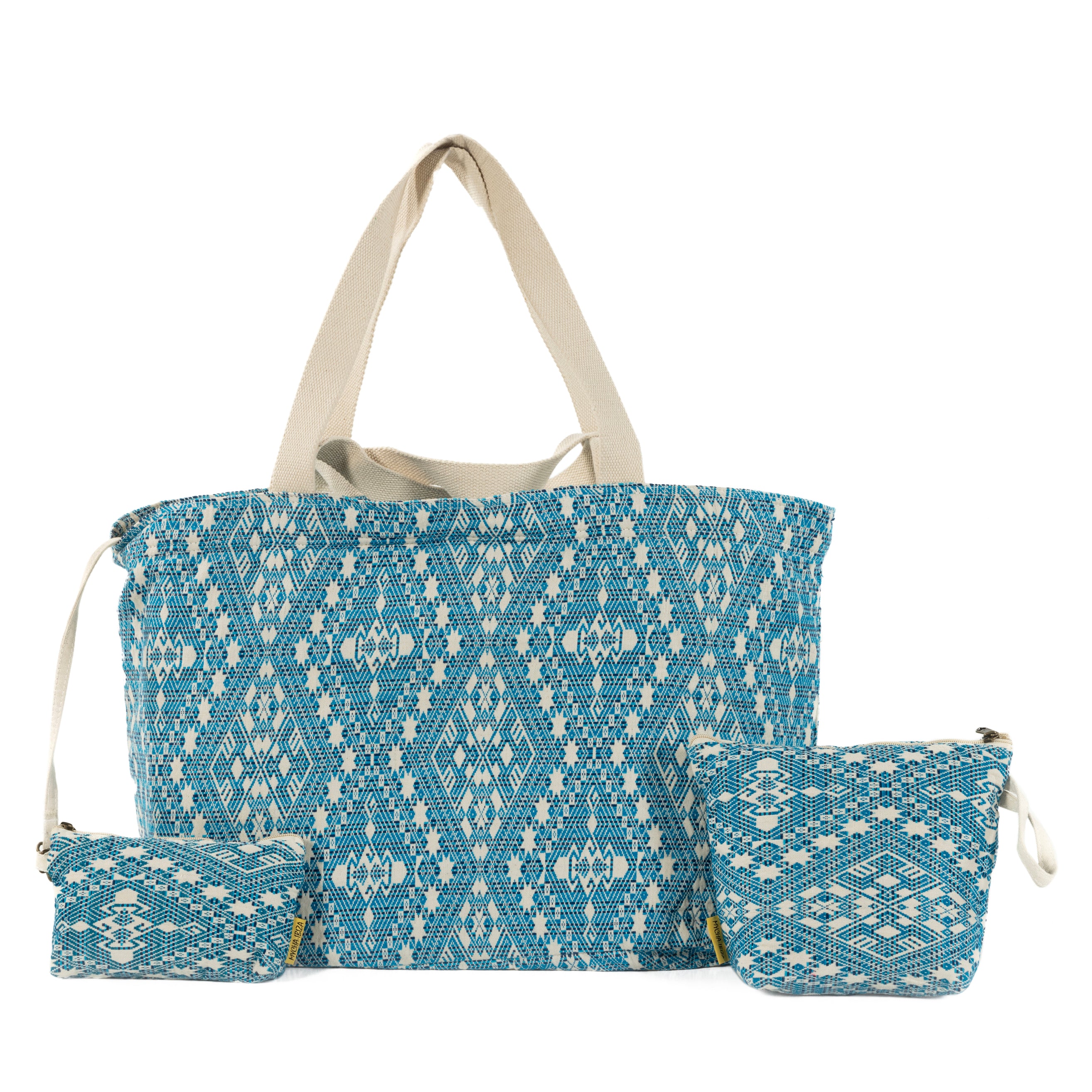 Mycha Ibiza - Strandtas - Blauw - Myc26008