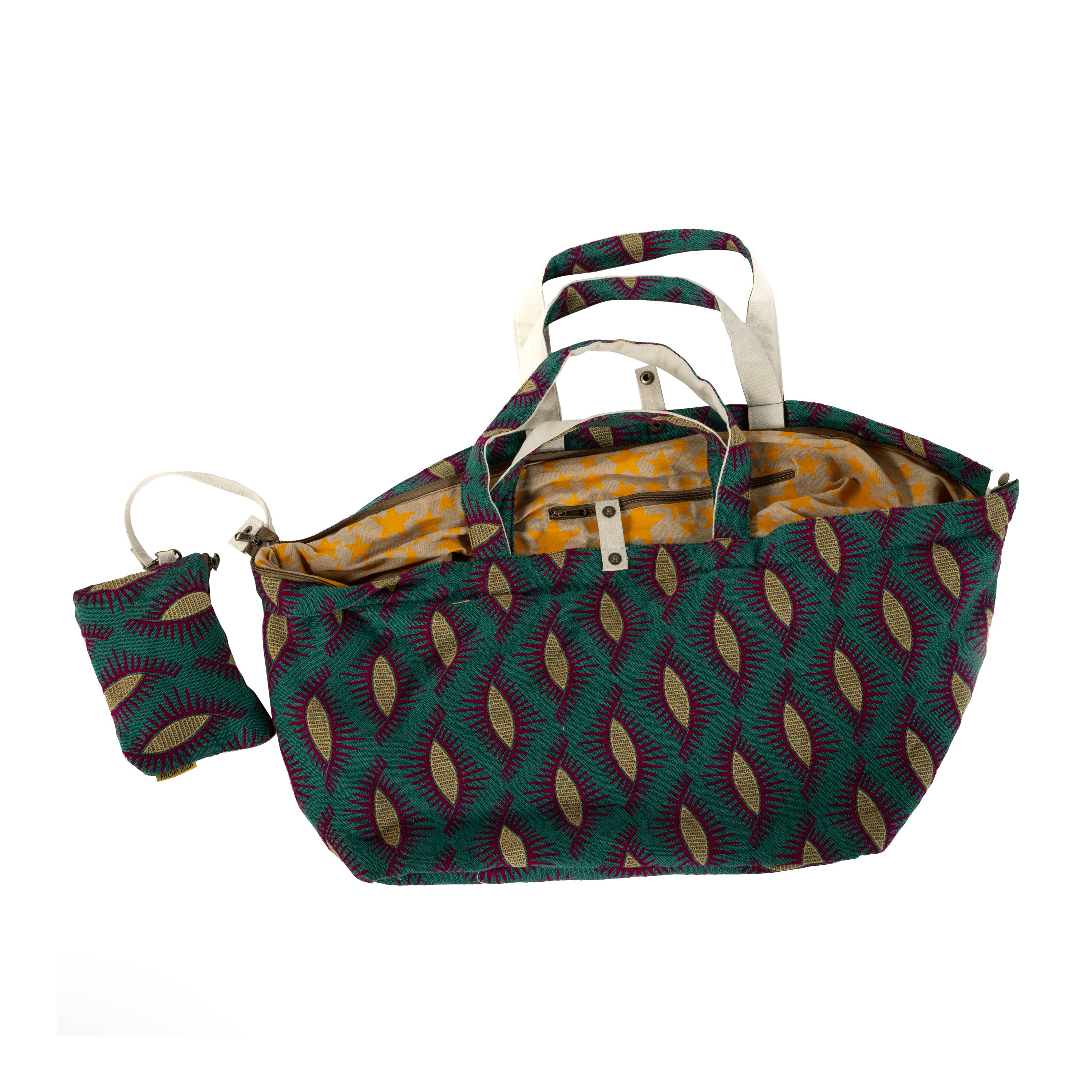 Mycha Ibiza - Strandtas - Groen - Mycxl25002