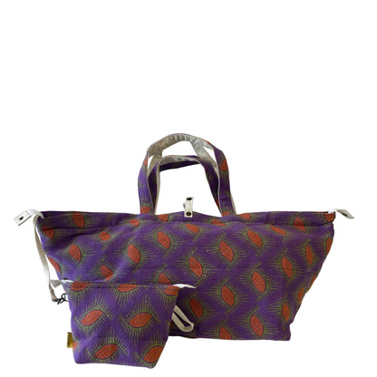 Mycha Ibiza - Strandtas - Rits - Paars - Mycxl2403